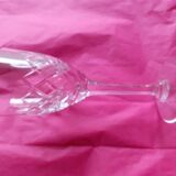 10 crystal wine glasses of Lorraine cut crystal