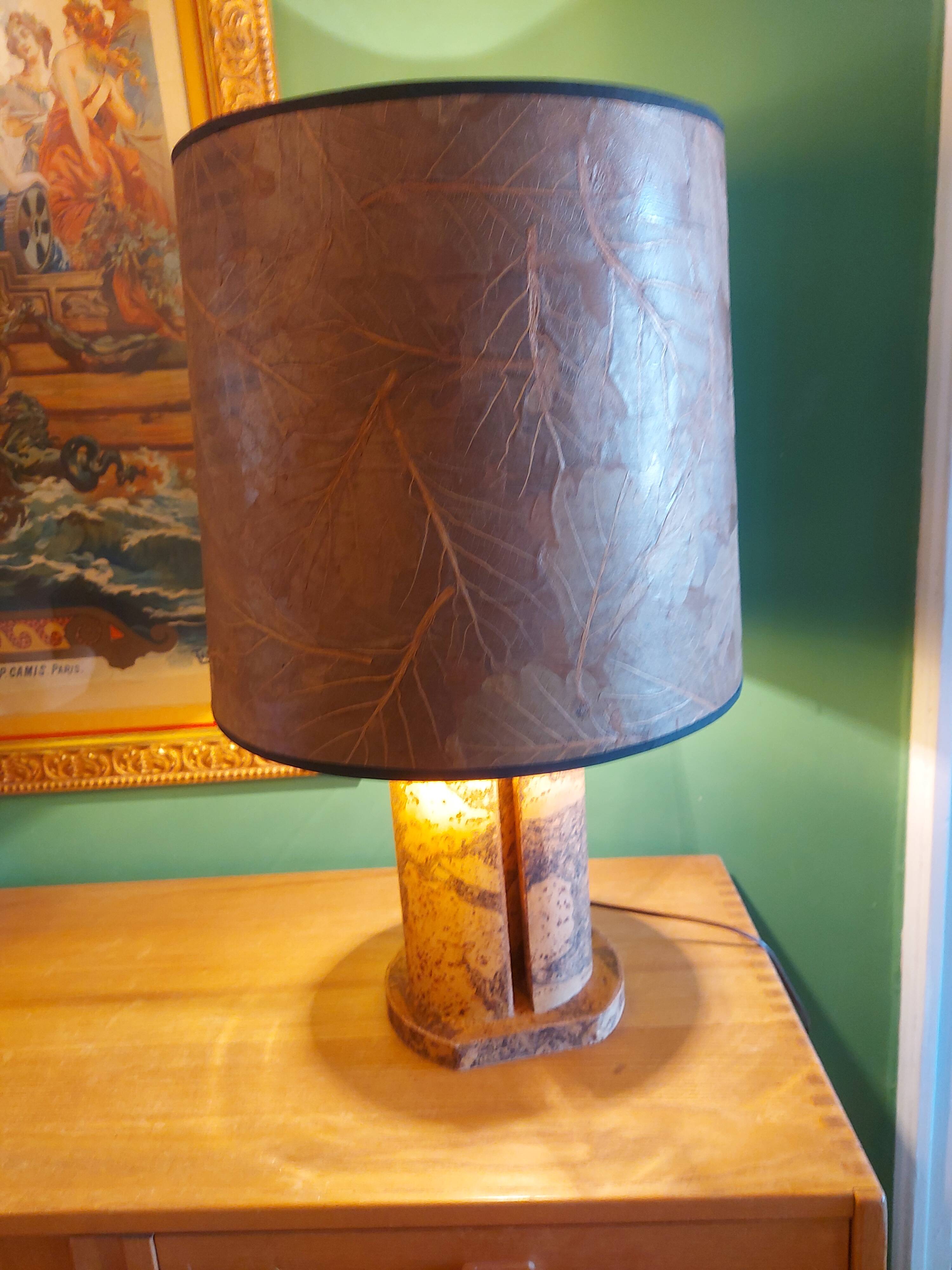 Lampe vintage en liège années 60, 70'S