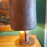 Vintage cork lamp from the 60s, 70's