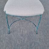 Set of 1 Table and 4 Chairs wrought iron 80s