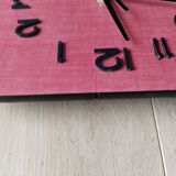 Pendulum in red and black formica, vintage, 1950s, functional