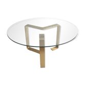 Table basse verre et laiton massif