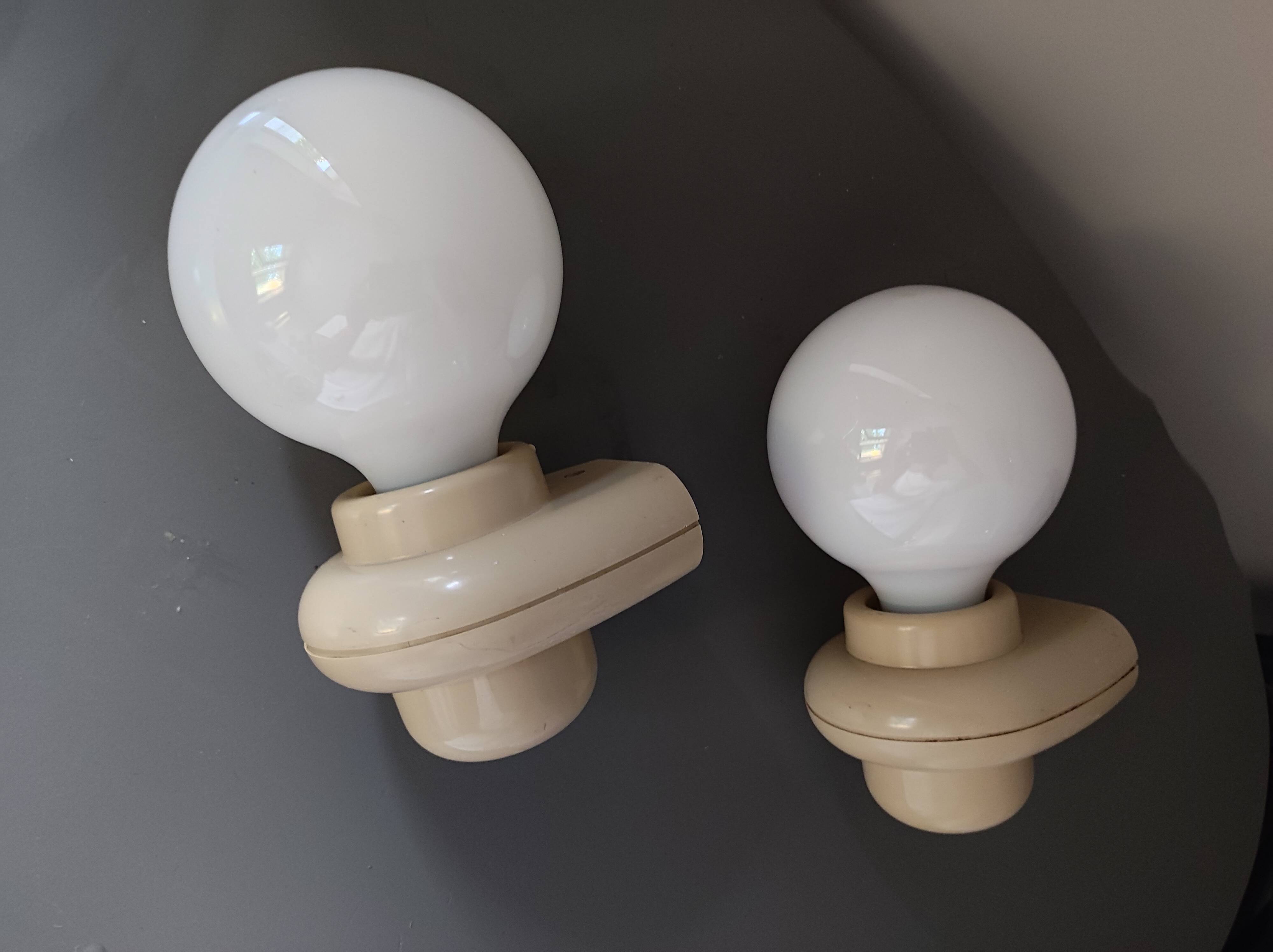 Vintage space age wall lamps