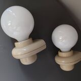 Vintage space age wall lamps