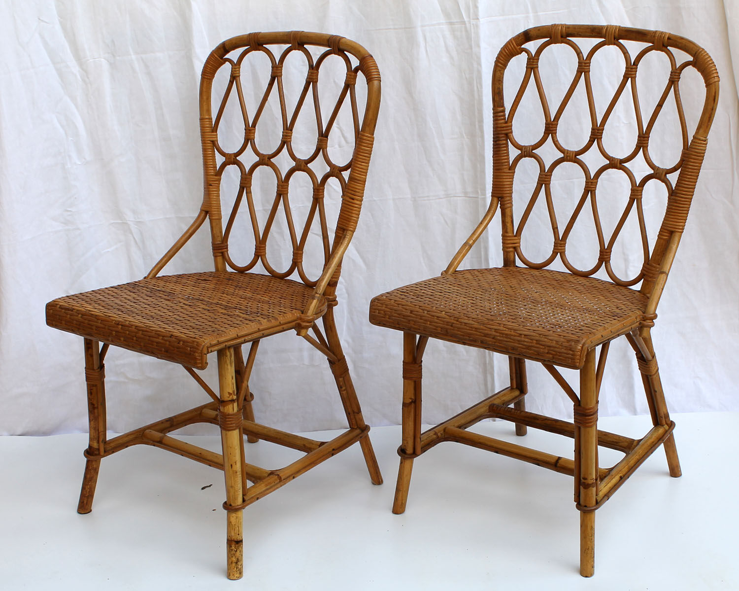 Pair of rattan chairs