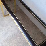Designer console in gilded brass and glass, 1970s