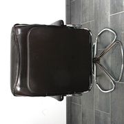 Unico 1970s Dark Brown Leather Lounge Chair and Ottoman Set of 2