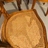 Set of 4 caned medallion chairs in Louis XVI style - Excellent condition - Oak