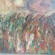 Modern painting, oil on wood panel, color and movement