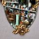 Louis XV Style Wall Mirror Golden Brass Vintage Flowers 1950s