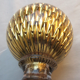 Baccarat's crystal stair railing ball, golden honeycomb décor