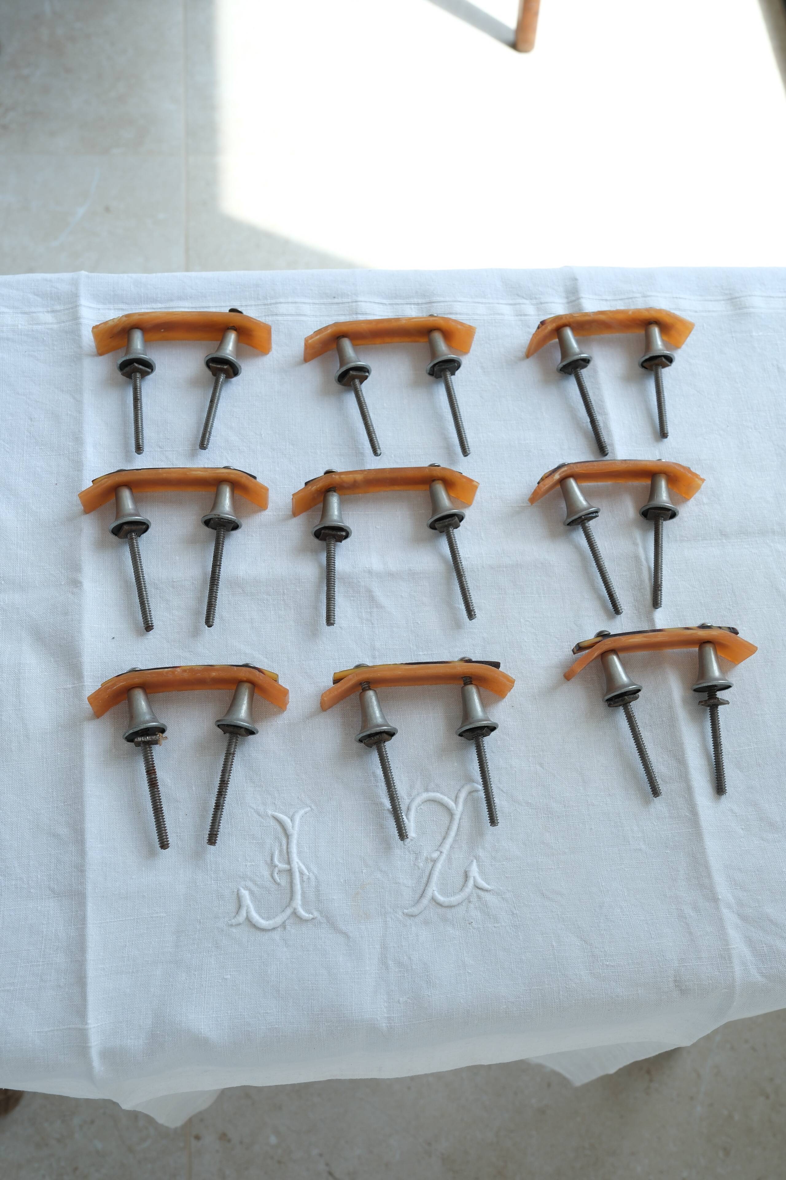 Set of vintage furniture handles