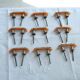 Set of vintage furniture handles