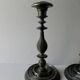 Pair of blackened wood candlesticks, Napoleon III