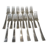 12 fourchettes à dessert métal argenté orfèvre Christofle concorde 17cm