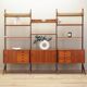 Teak system bookcase, Norwegian design, 1960s, production: Blindheim Mobelf