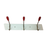 Coat rack three metal hooks