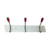 Coat rack three metal hooks