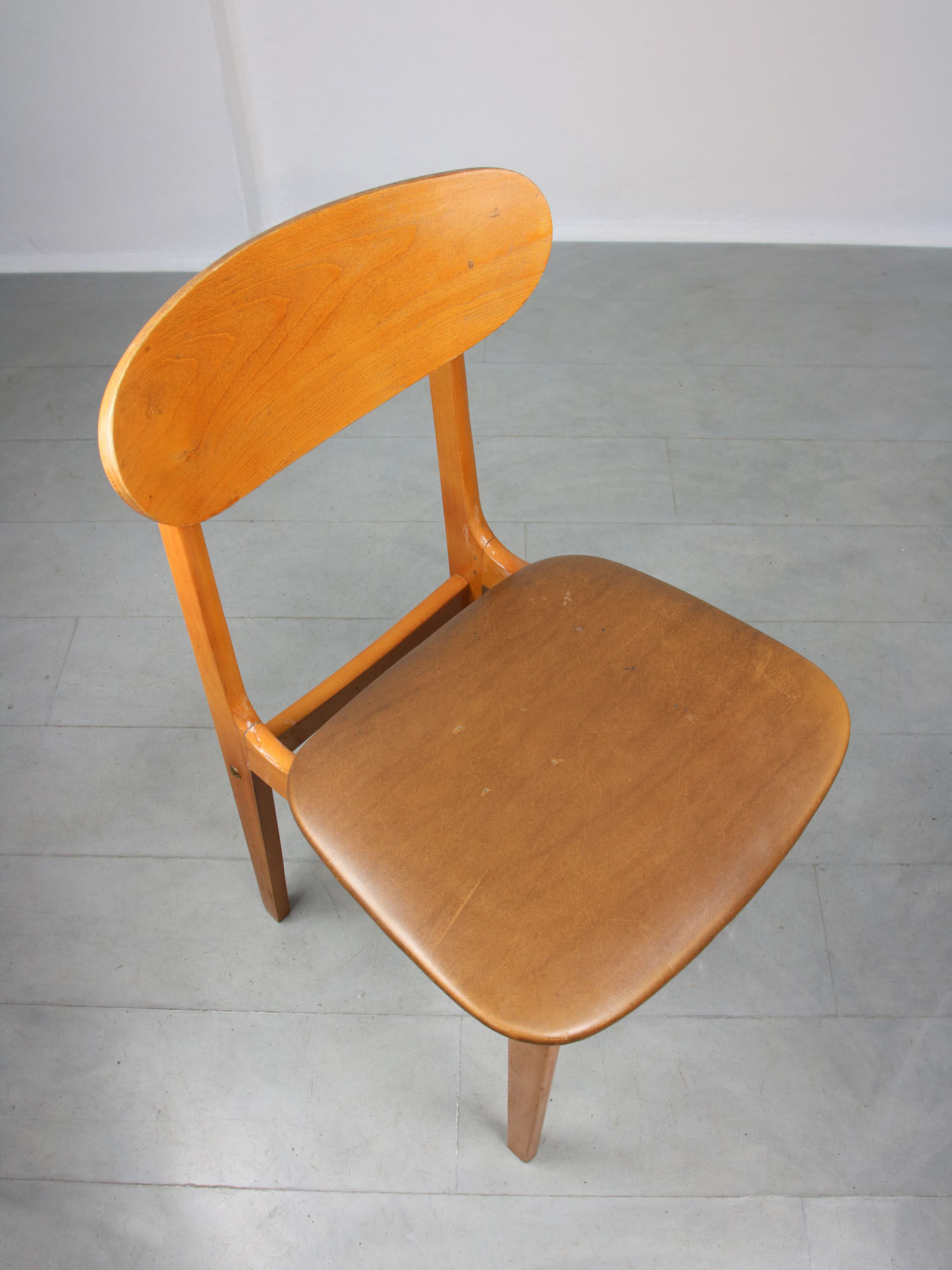 Vintage Italian Leatherette Dining Chairs, set of 3