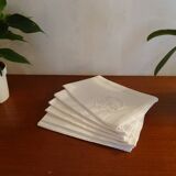 6 openwork napkins cotton mixed race 47 x 47 flower decoration