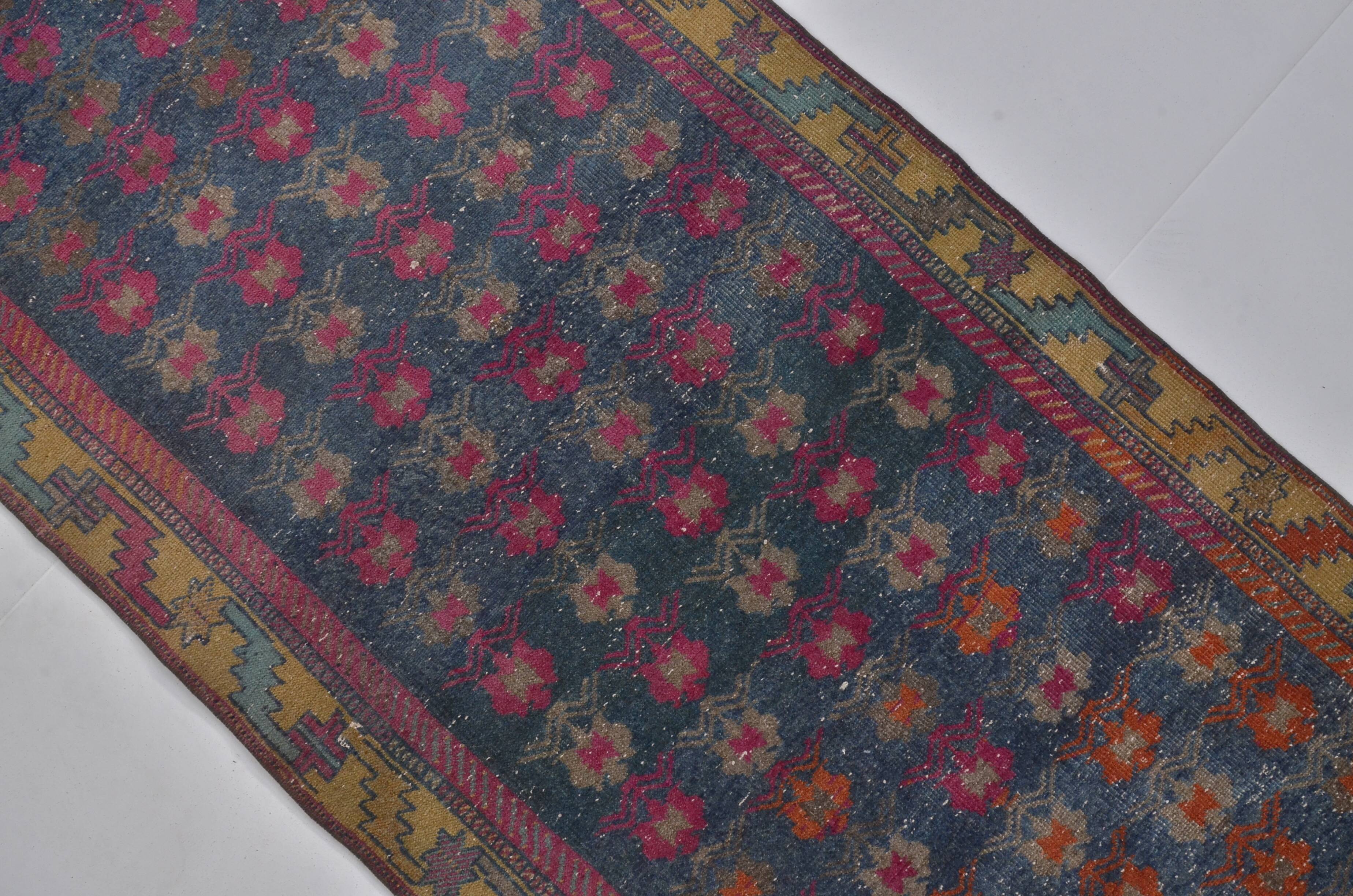 Geometric Design Oushak Runner Rug sku 2540