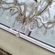 10-branch glass tassel chandelier