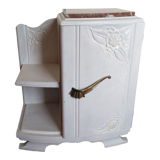 Art Deco bedside table top red marble