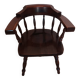 Armchair with wooden armrests