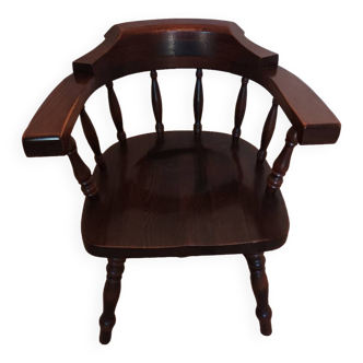 Fauteuil avec accoudoirs en bois