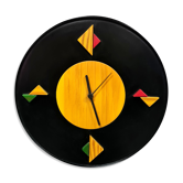 Post modern Memphis style wall clock, Italy 1980s