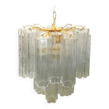 Lustre en verre de murano transparent « tronchi » d50