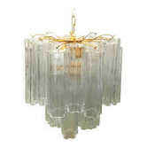 Lustre en verre de murano transparent « tronchi » d50
