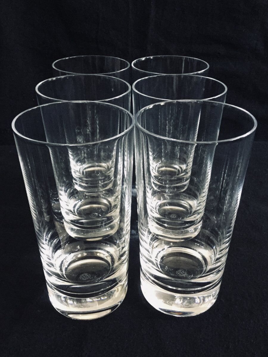 Set of 6 Baccarat crystal orangeade glasses