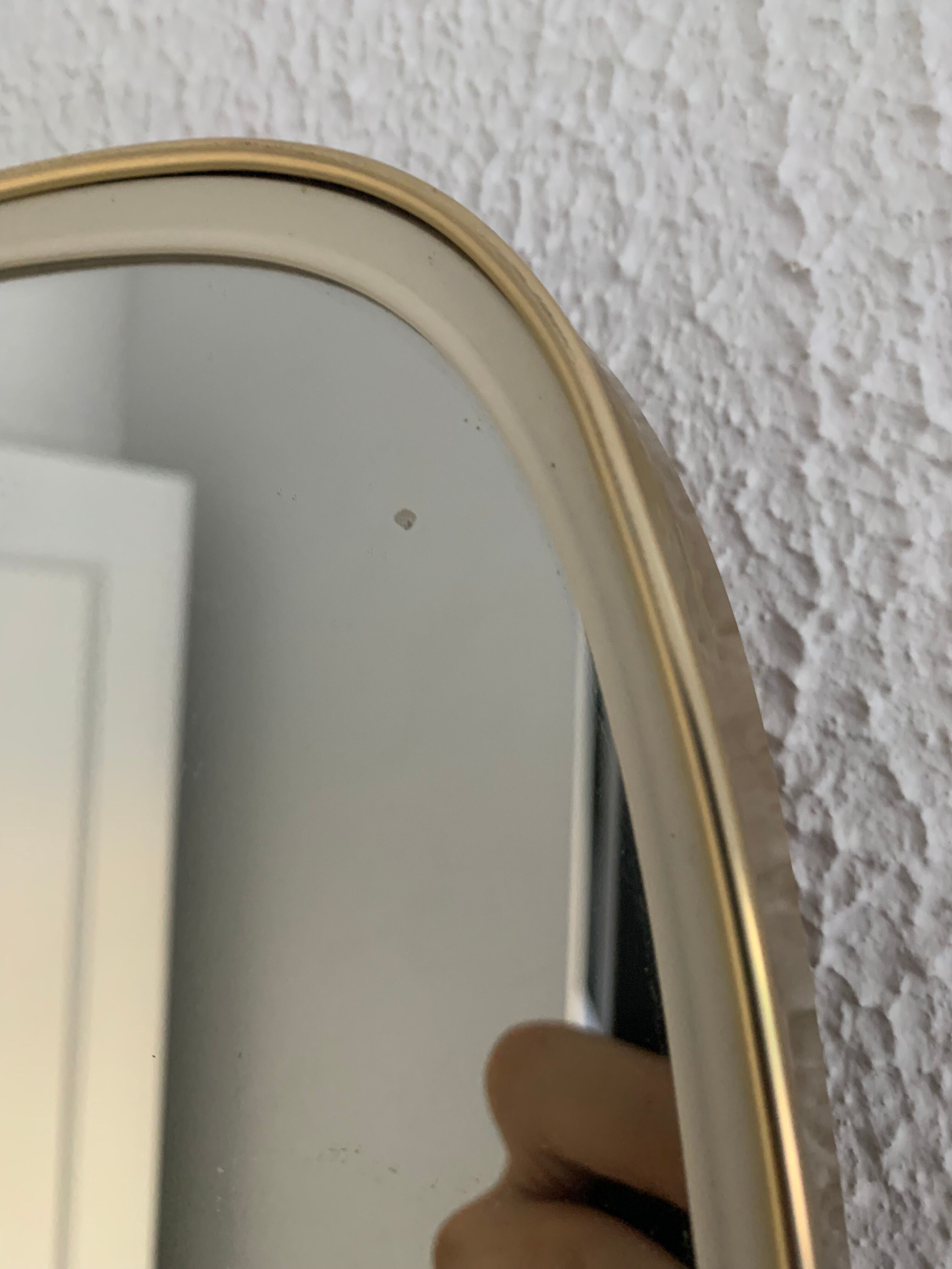 Vintage mirror 1960 asymmetrical mirror - 46 x 24 cm