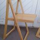Paire de chaises pliantes en hêtre vintage