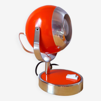 Lampe eyeball space age orange 70s