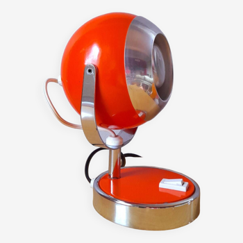 Space age eyeball lamp orange 70s