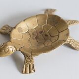 Ashtray / empty turtle brass pockets