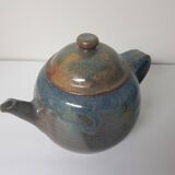 Teapot + 6 ceramic cups signed LC (Signature to be identified)