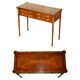 Restored console in Burr Oak & Satin Wood, circa 1920.