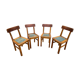 4 chairs wood 1950