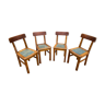 4 chairs wood 1950