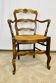 Straw wood armchair