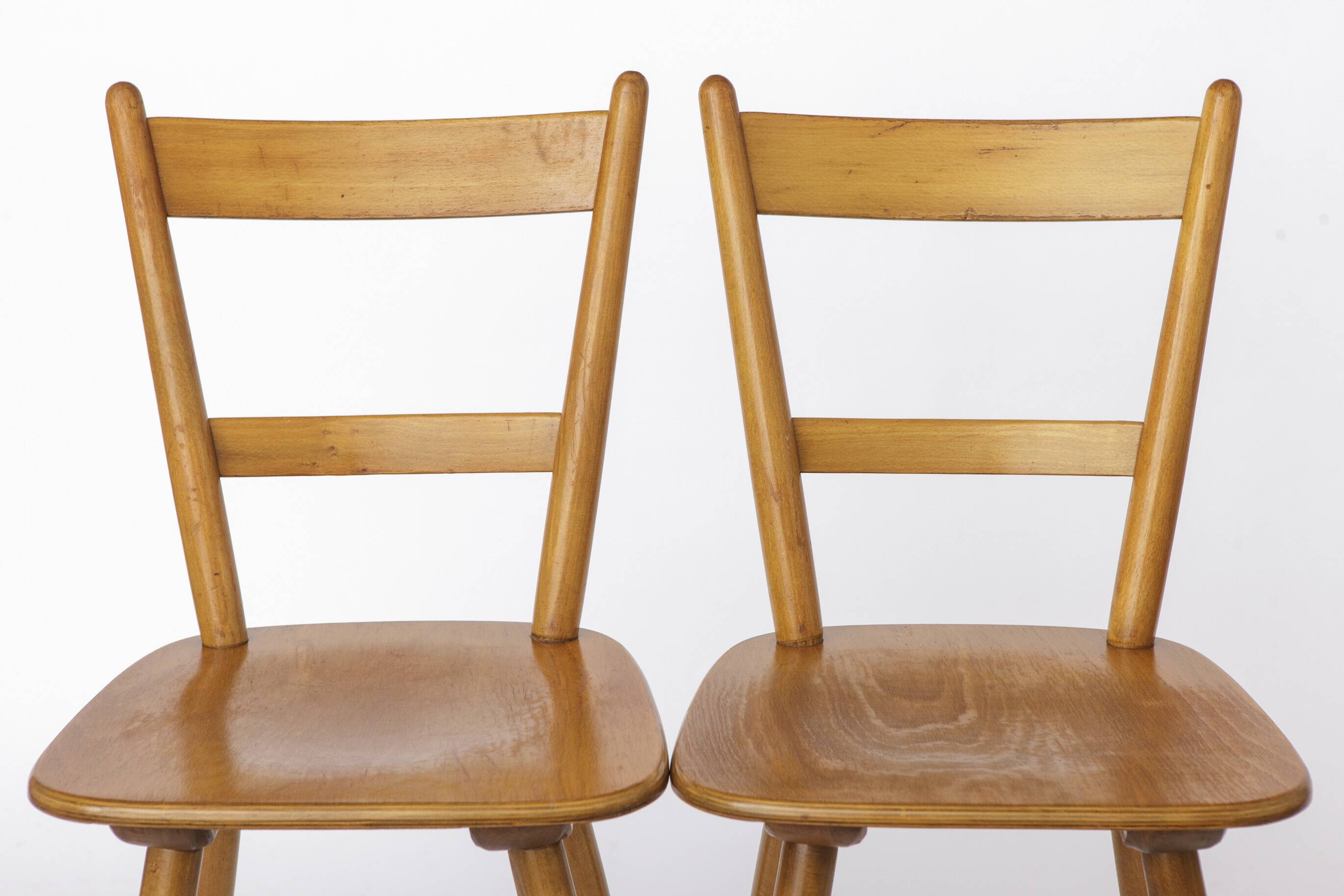 Set of 8 Vintage Tübingen Dining Chairs Schäfer Germany 1960s Mid Century