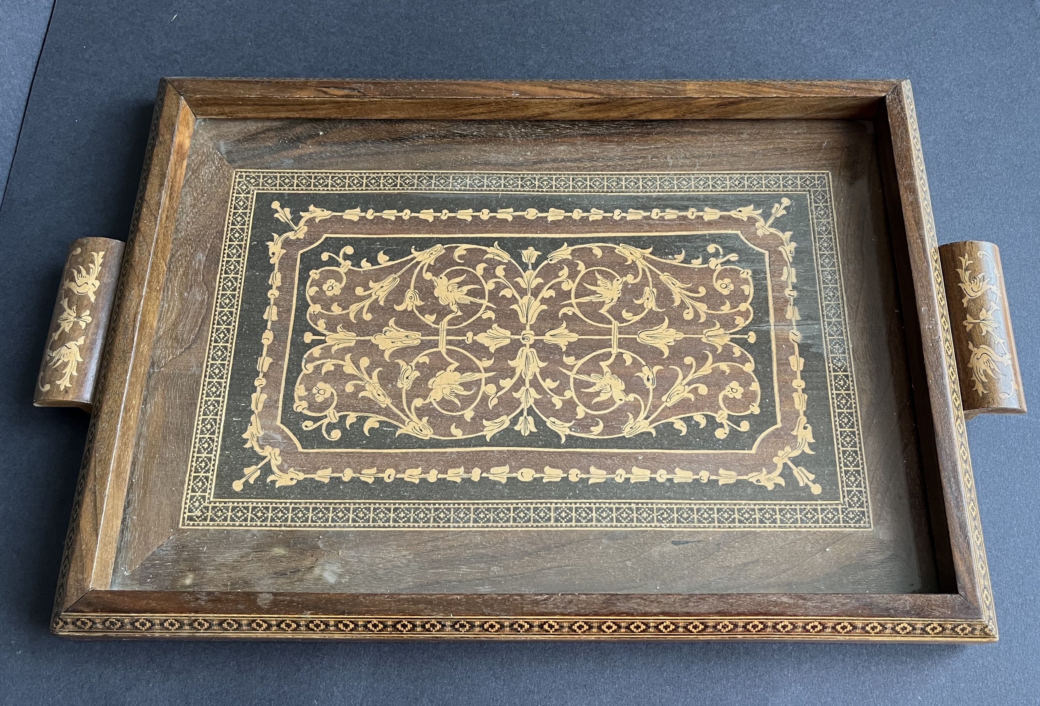 Wooden marquetry top