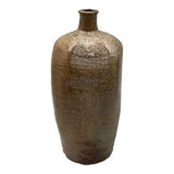 Engraved and square stoneware bottle