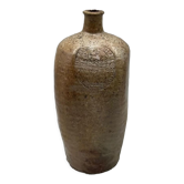 Bouteille en grès gravée et carrée