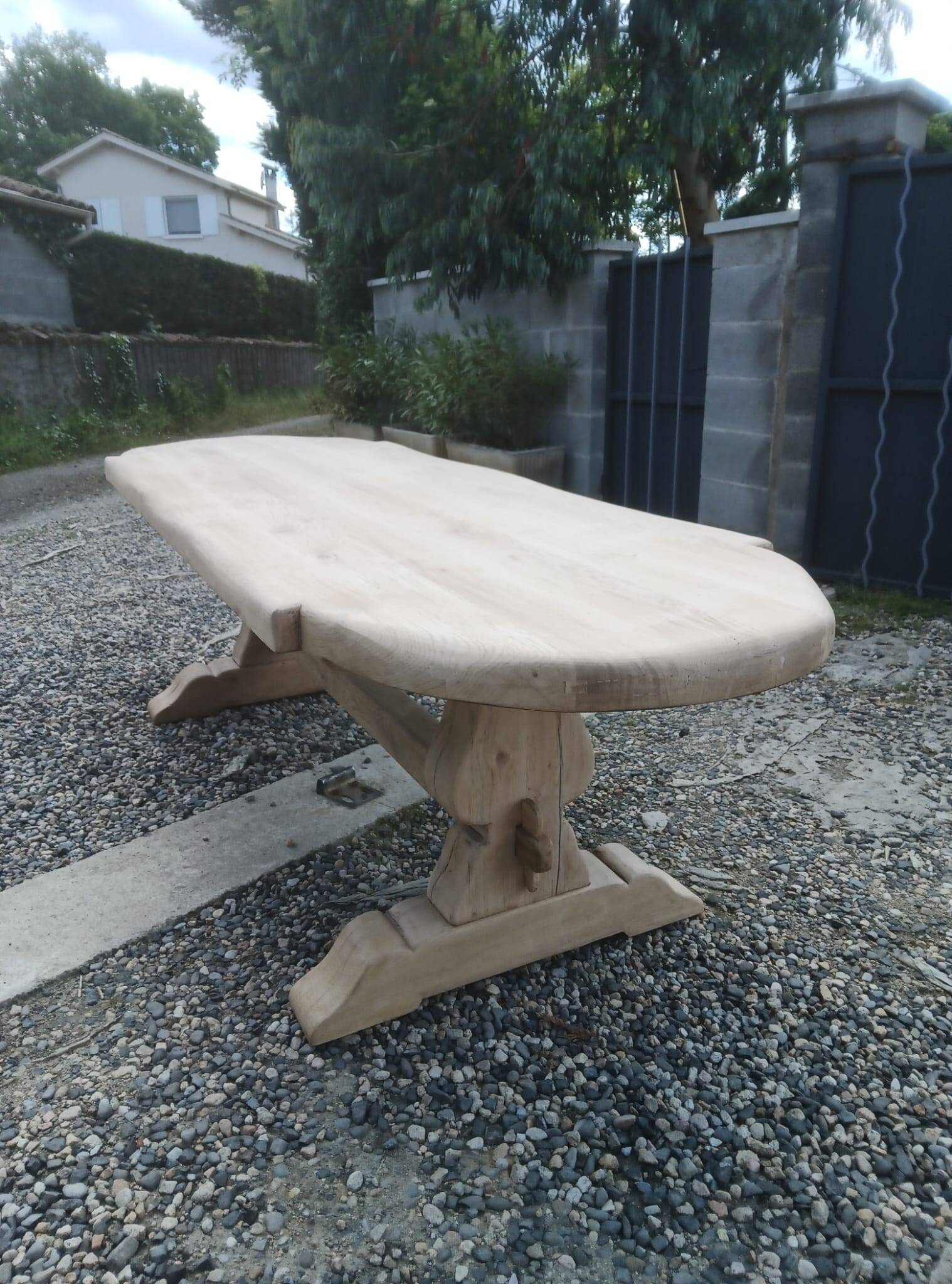 Large monastery table made of solid oak.