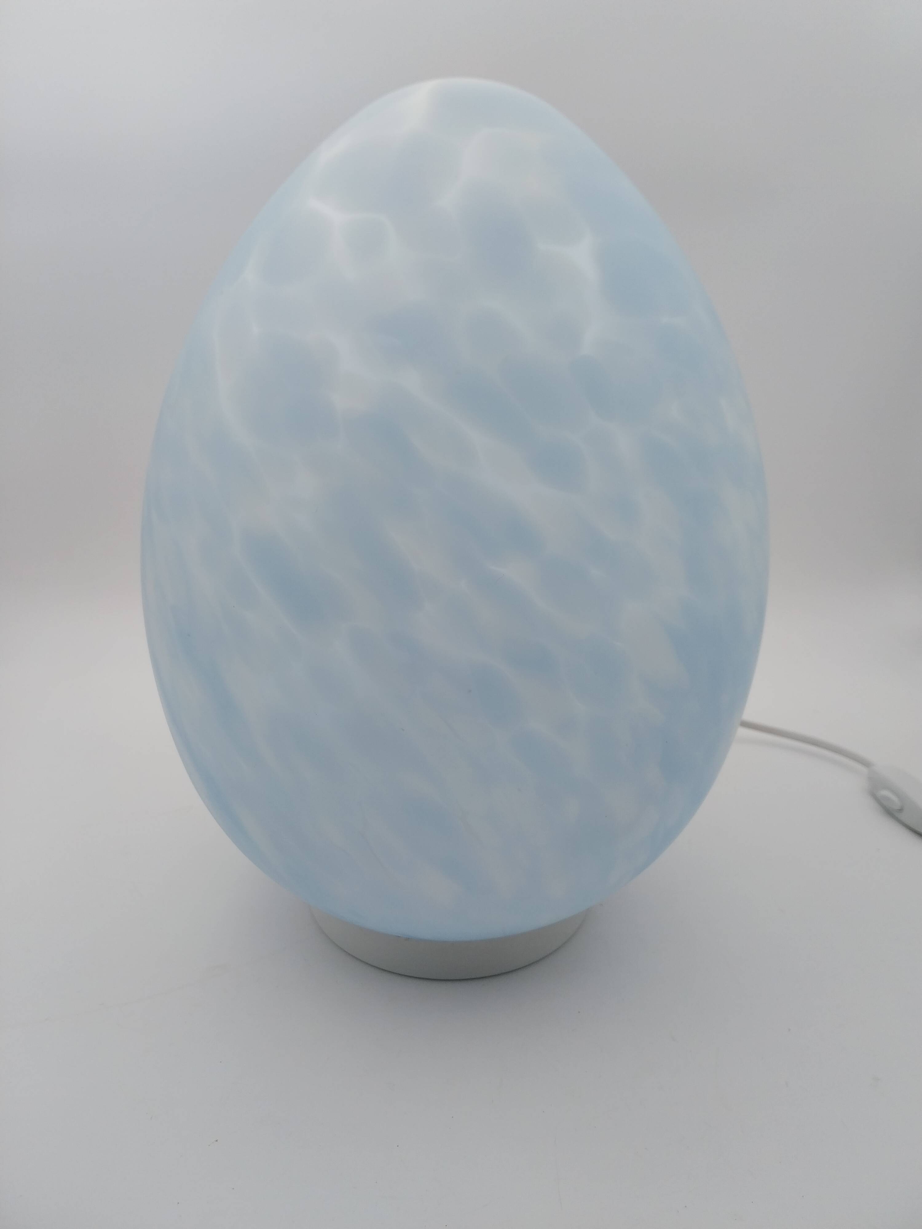 Vianne Domec blue glass egg lamp