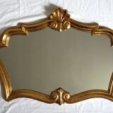 Miroir style Louis XV en bois doré, 88x61 cm